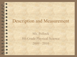 Description and Measurement