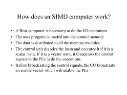 How does an SIMD computer work?