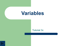 Variables - C on T ech Math : : An application