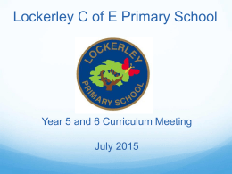 UKS2 Curriculum Meeting 2015 01.07.15