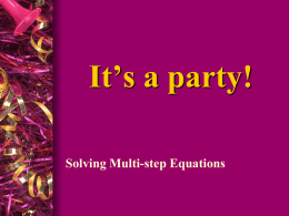 PowerPoint Presentation - It`s a party!