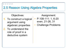 2 5 Algebra Proofs