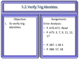 5 2 Verify Trig Identities