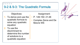 9 2 9 3 Quad Formula