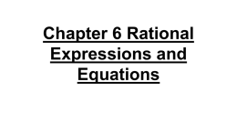 Chapter 6 Notes - Mr Rodgers` Math