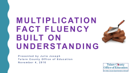 Multiplication Fact Fluency Built on Understanding