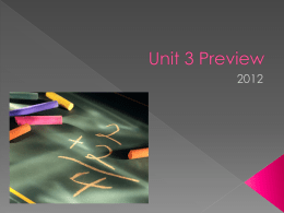 Unit 3 Preview - Effingham County Schools