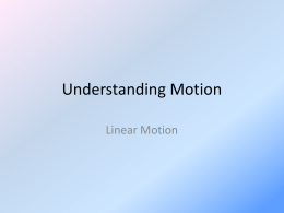 Understanding Motion