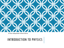 1. Intro to Physics