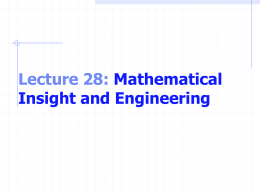 CSCI6370: Topics in Computer Science Advanced Topics in