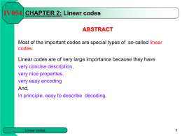 Linear codes