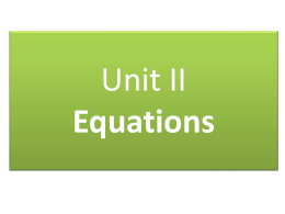 UnitII Equations