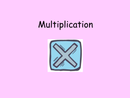 Multiplication and Division - Hadnall CofE Primary School