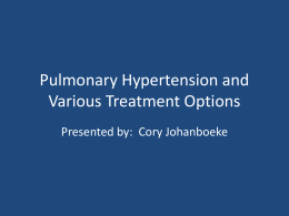 Treatment options for pulmonary hypertension