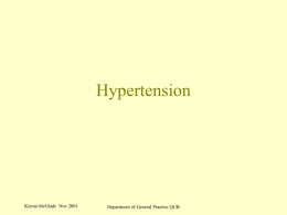 Hypertension - Bradford VTS