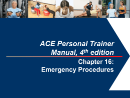 ACE Personal Trainer Manual, 4 th edition Chapter 16