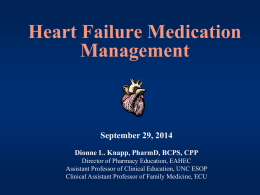Congestive Heart Failure Medication Slides