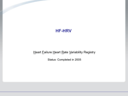 the HR-HRV Registry Slides