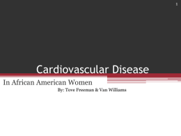 Cardiovascular Disease - University of Massachusetts Medical School
