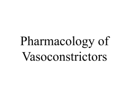 Pharmacology of Vasoconstrictors