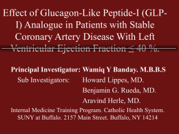 Effect of Glucagon-Like Peptide-I (GLP