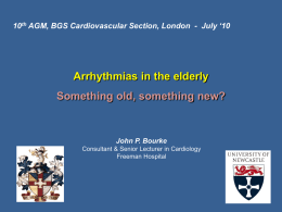 Arrhythmias in the elderly
