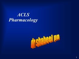 ACLS Pharmacology Review