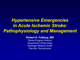 Hypertensive Emergencies in Acute Ischemic Stroke