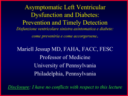 Asymptomatic Left Ventricular Dysfunction and Diabetes