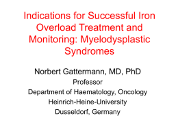 Indications for Successful Iron Overload Treatment and