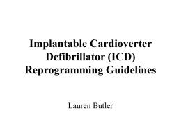 Implantable Cardioverter Defibrillator (ICD) Reprogramming