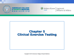 Chapter 5 Clinical Exercise Testing