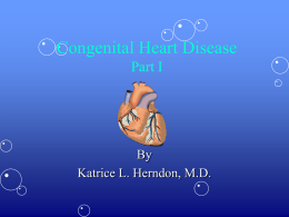 Congenital Heart Disease Internal Medicine/Pediatrics