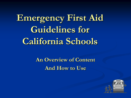 Emergency Guidelines for California Schools