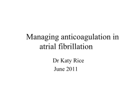 Managing anticoagulation in atrial fibrillation