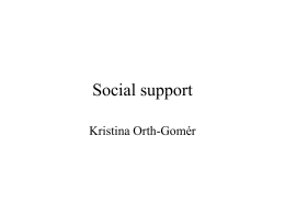 Social support and health
