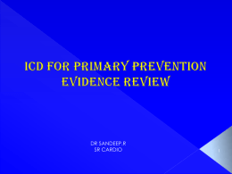 ICD FOR PRIMARY PREVENTION