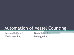 Automation of Vessel Counting - University of California