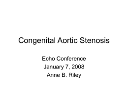 Congenital Aortic Stenosis