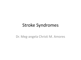 Stroke Syndromes - doc meg's hideout