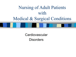 Nursing of Adult Patients with Medical & Surgical Conditions