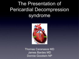 The Presentation of Pericardial Decompression syndrome