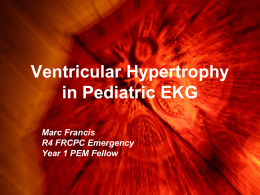 Ventricular Hypertrophy in Pediatric EKG