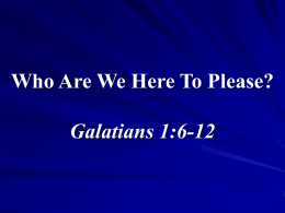 Who Are We Here To Please? - Fifth Street East Church of Christ