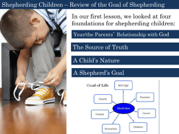 Shepherding Children Class #2