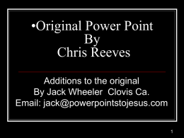 Chapters 3 - 4 - Power Points to Jesus