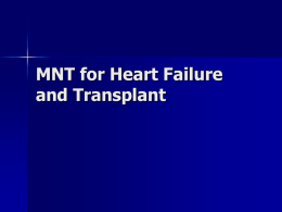 Heart Failure and Transplant
