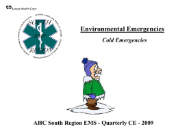Environmental Emergencies - For Medical Professionals