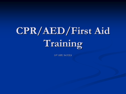 CPR/AED/First Aid Training