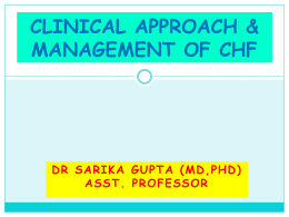 Clinical Approach & Management Of CHF